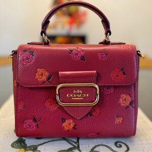 COACH® | Morgan Top Handle
Satchel With Peony Print